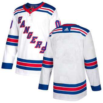 Mens New York Rangers adidas White Blank Jersey->->NHL Jersey